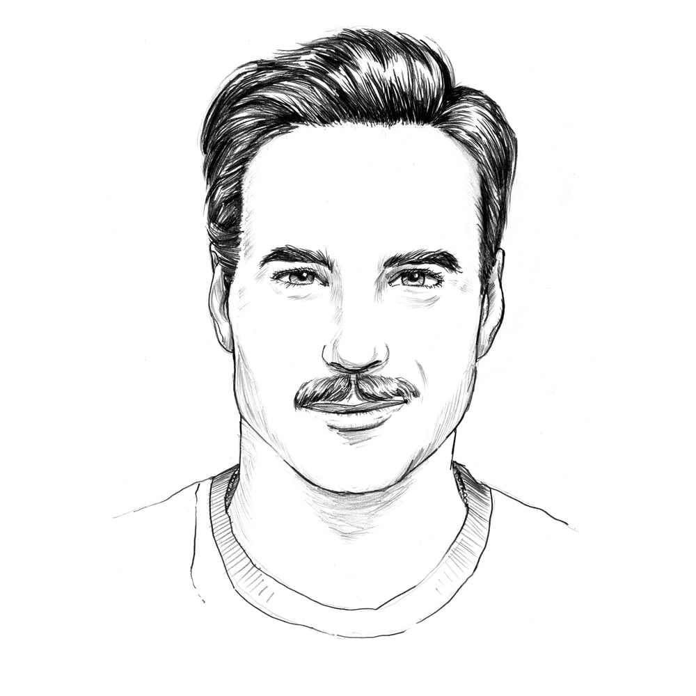 Bleistiftzeichnungen für das Men Expert Portal von L’Oréal.