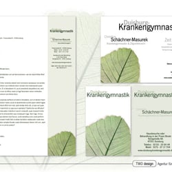 Logoentwicklung und Geschäftspapiere Praxis für Krankengymnastik