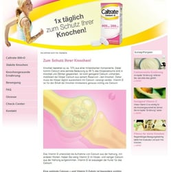 Website Caltrate – www.caltrate.de
