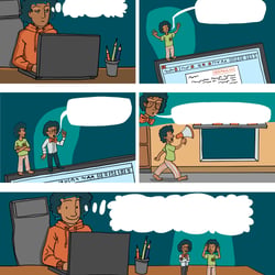 Comic für den Beitragsservice von ARD, ZDF und Deutschlandradio