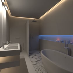 bathroom with candles view 02