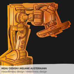 Medienillustration Maschinenbau Roboter – avitea experts