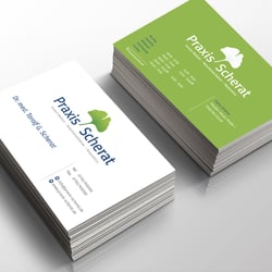 Logo- und Visitenkartengestaltung für Praxis Dr. Scherat