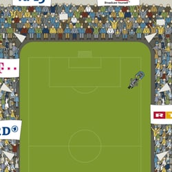 Illustration Fussball-Senderechte / Kunde: Wirtschaftswoche