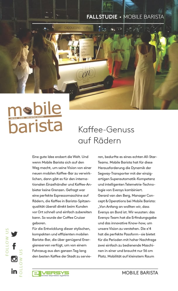 User Story Kaffee-Genuß auf Rädern