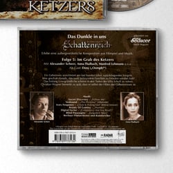Artwork Design der „Schattenreich“ Hörspielserie, Folge 5: Im Grab des Ketzers