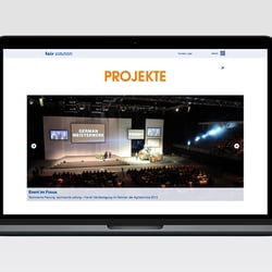 Screendesign / Kunde: fair solution GmbH & Co. KG, Hannover
