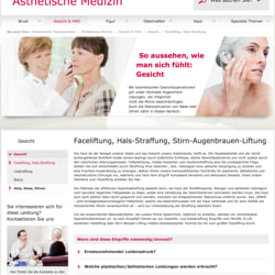 Textbeispiel Vivantes Webartikel „Facelifting“