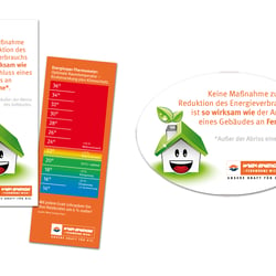 Thermometer und Kleber Fernwärme