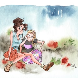 Illustration mit Photoshop und Aquarell