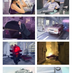 Storyboard für ein Kurzfilmprojekt