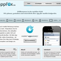 Webdesign für appfox.eu