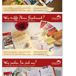 Imageanzeigen für einen fiktiven Kulturreiseveranstalter mit innovativem Städtereisenkonzept