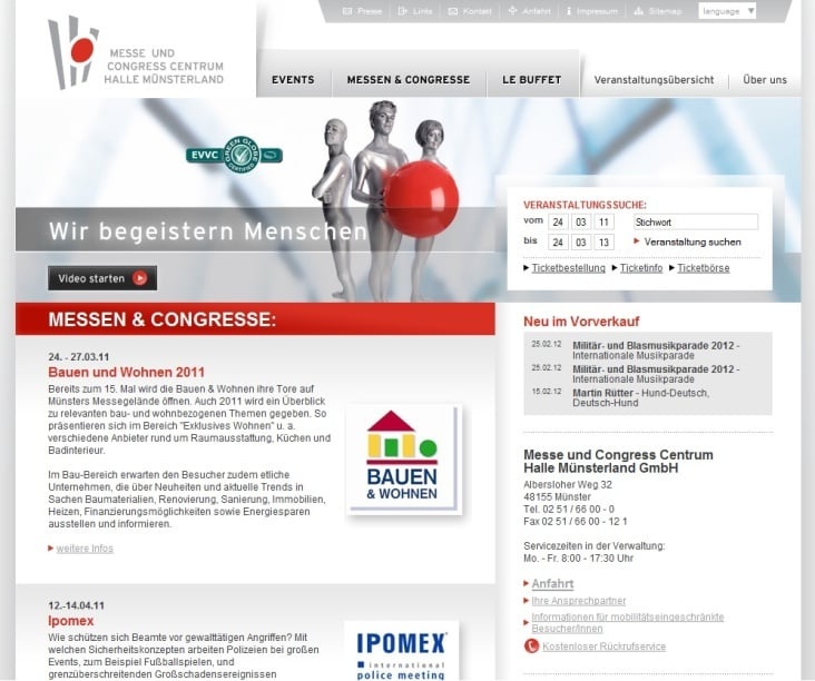 Website Halle Münsterland
