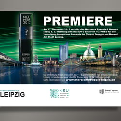 Anzeige zur Auslobung des NEUpreises der Energiemetropole Leipzig