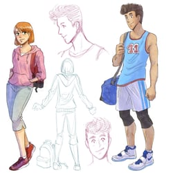 Charakterdesign für Webcomic
