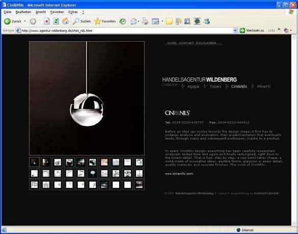 Screenshot Agentur Wildenberg Cini&Nils