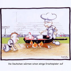 die Deutschen wärmen schon einige Ersatzspieler auf