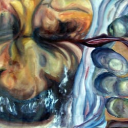 Pain, 110×150cm, Acryl auf Leinwand