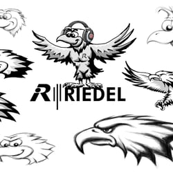 Riedel Adler: Riedel Maskottchen Entwurf
