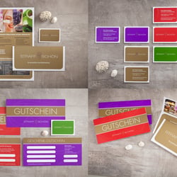 Corporate Design und Gesamtausstattung der Beauty- und Wellness-Praxis „Straff & Schön”.