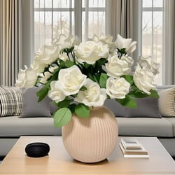weiß3 Rose aus Krepppapier Weiß