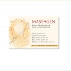 Layoutvorlage für eine Visitenkarte / Massagepraxis