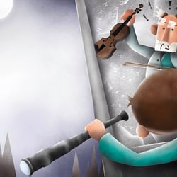 Benjamin weckt Opa auf