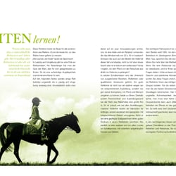 Doppelseite für Artikel „Reiten lernen“