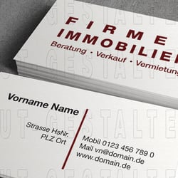 Immobilien-Visitenkarte erstellen | Layout gestalten