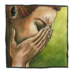 Aquarell mit Fineliner