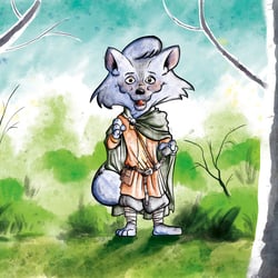 Kinderbuch-Illustration: Wikinger-Fuchs