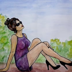 Illustration Cartoon Frau