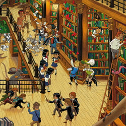 Wimmelbild für Heye Puzzles „Library“ – Detail 2