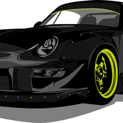 Car illustration – Porsche Rauhwelt