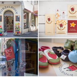 Corporate Design für eine Kinder- und Jugendbuchhandlung. U.a. Ladenbeschilderung, diverse Karten, Flyer + Label