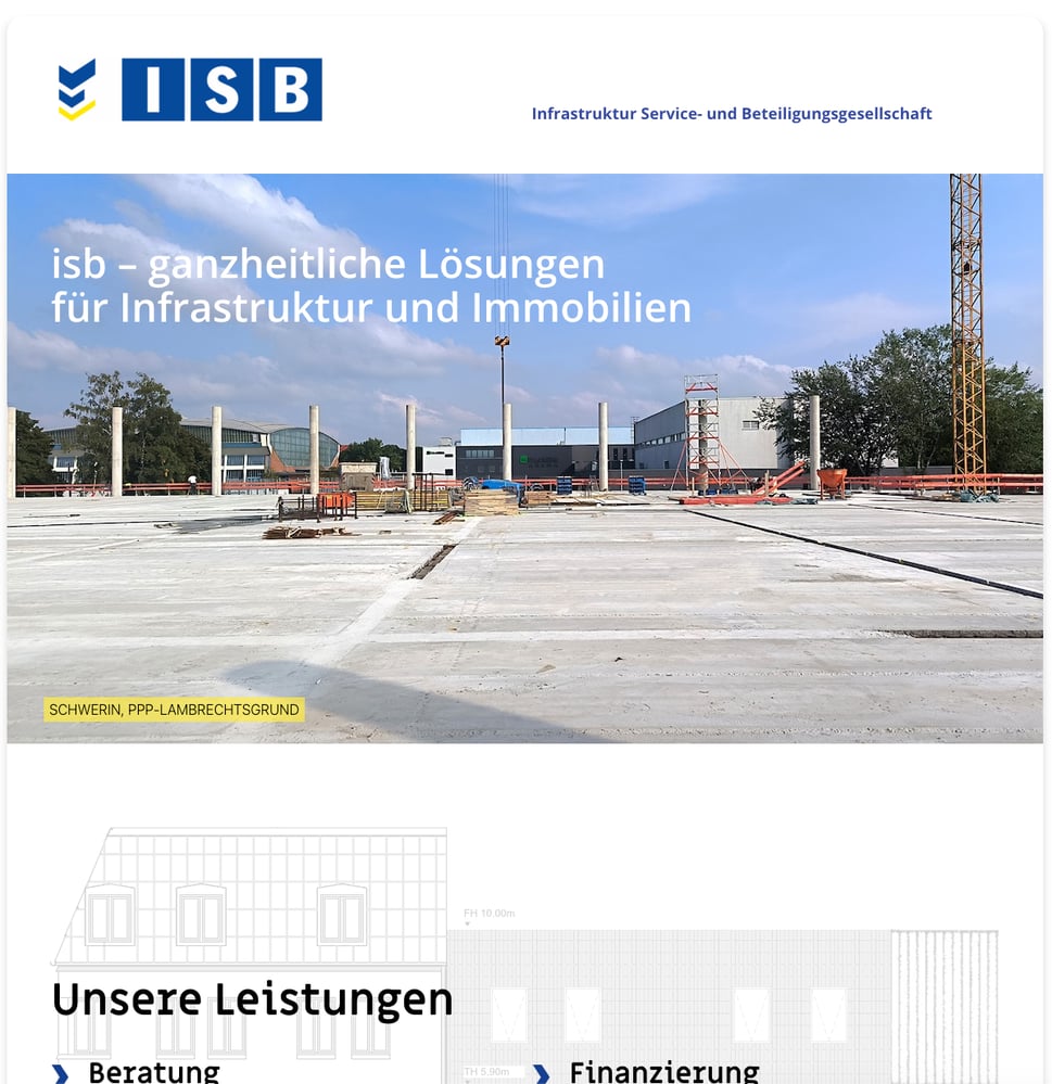 Ansicht der Website