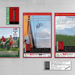 Anzeigenserie in verschiedenen Formaten für den Fahrradmeisterbetrieb „Pump Up“ in Herzebrock-Clarholz