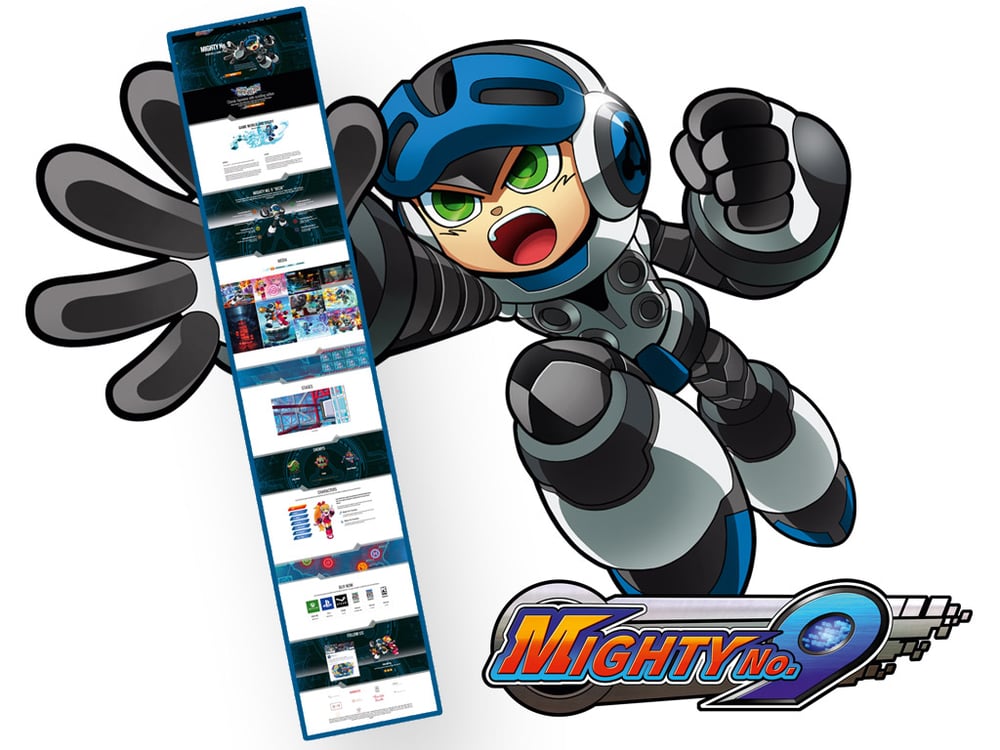 MIGHTY NO. 9 | GAMEWEBSITE | ONEPAGER