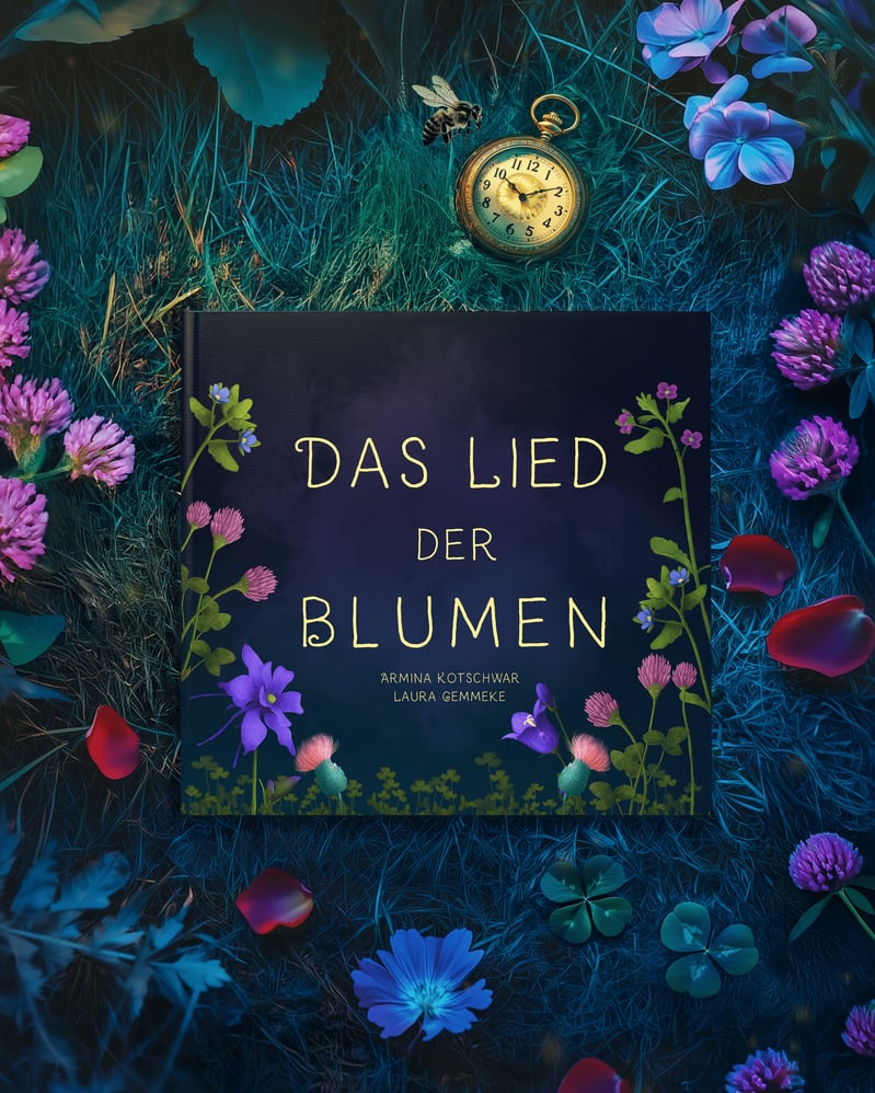 Buch-Mock-Up für Das Lied der Blumen