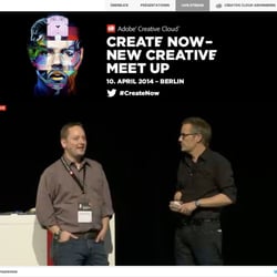 My keynote speach at the Adobe Create Now Event in Berlin, was followed by a short interview.