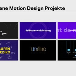 Verschiedene Motion Design Projekte