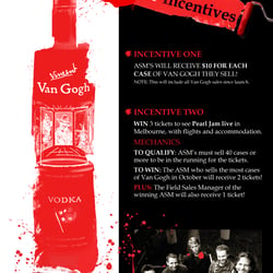 Poster zum Launch des Vodkas „Van Gogh“