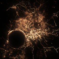 ATLAS Data Visualization and Audio Visual Installation – by Luna Nane