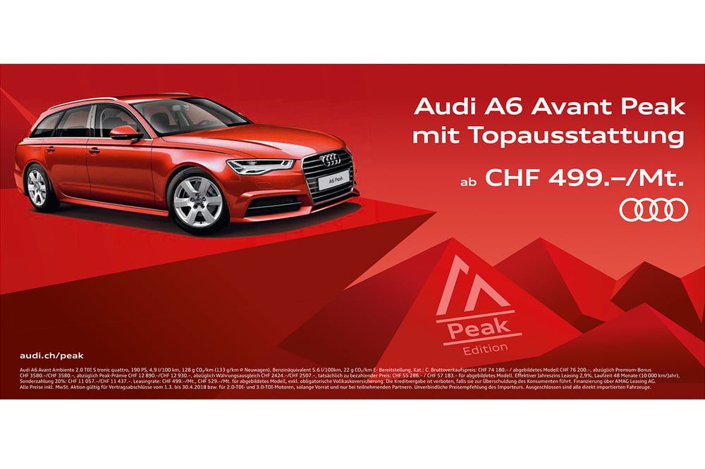 Kampagnentwickung (Print & Digital) und Logodesign für die Audi Peak Edition