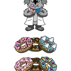 Maskottchen Mini-Donuts
