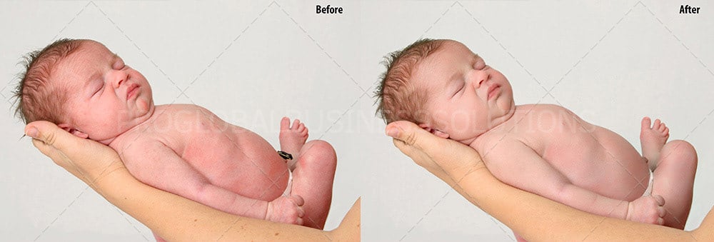 Newborn photo editing