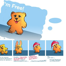I’m free!  – Denkst’e: Dienstleistungs-Bär am Limit