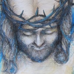 Acryl, Bleistift und Wachsmalkreide
