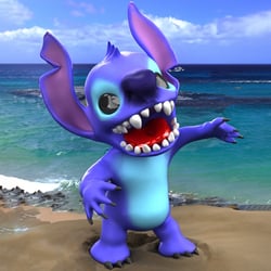 Stitch at the Beach